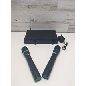 VocoPro VHF-3000 Wireless Microphone System VHF Dual Channel Read Description